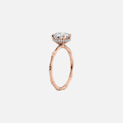  The Eve Cushion Lab Diamond Ring 14k Rose Gold 002