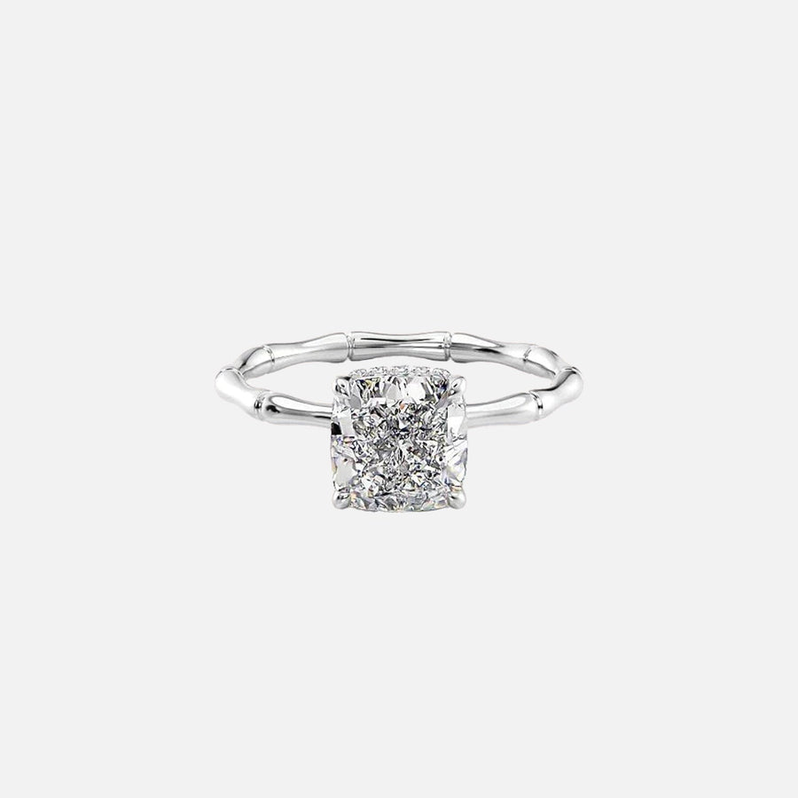  The Eve Cushion Lab Diamond Ring 18k White Gold 001