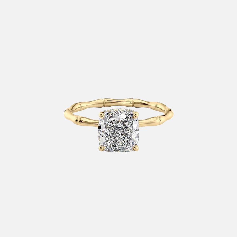  The Eve Cushion Lab Diamond Ring 18k Yellow Gold 001