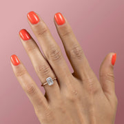  The Eve Emerald Moissanite Ring 18k Rose Gold 004