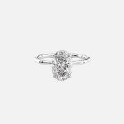  The Eve Oval Moissanite Ring 14k White Gold 001