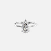  The Eve Pear Moissanite Ring 14k White Gold 001