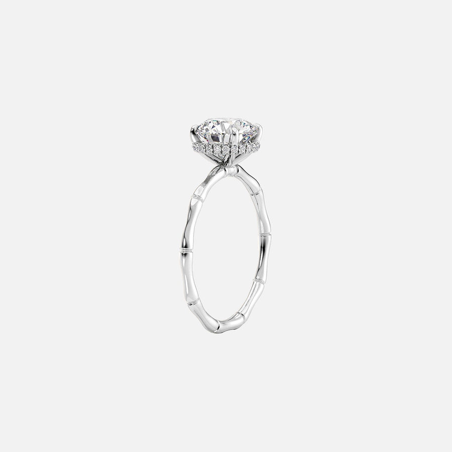  The Eve Princess Lab Diamond Ring 14k White Gold 002