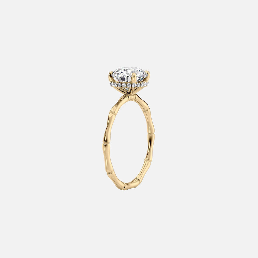  The Eve Princess Lab Diamond Ring 14k Yellow Gold 002