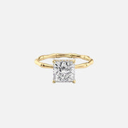  The Eve Princess Moissanite Ring 18k Yellow Gold 001