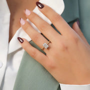 The Eve Radiant Lab Diamond Ring 14k Yellow Gold 003
