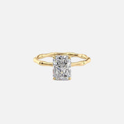  The Eve Radiant Moissanite Ring 18k Yellow Gold 001
