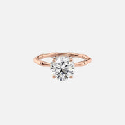  The Eve Round Lab Diamond Ring 18k Rose Gold 001