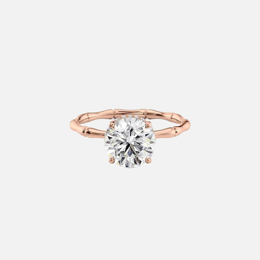  The Eve Round Lab Diamond Ring 18k Rose Gold 001