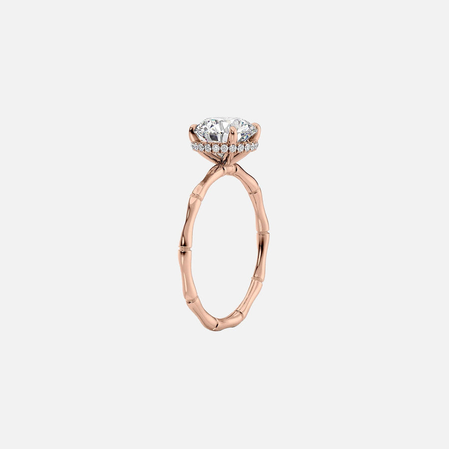 The Eve Round Lab Diamond Ring 18k Rose Gold 002