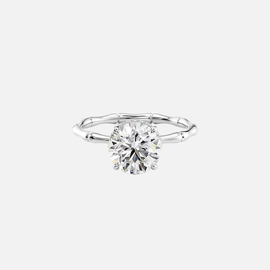  The Eve Round Lab Diamond Ring 18k White Gold 001