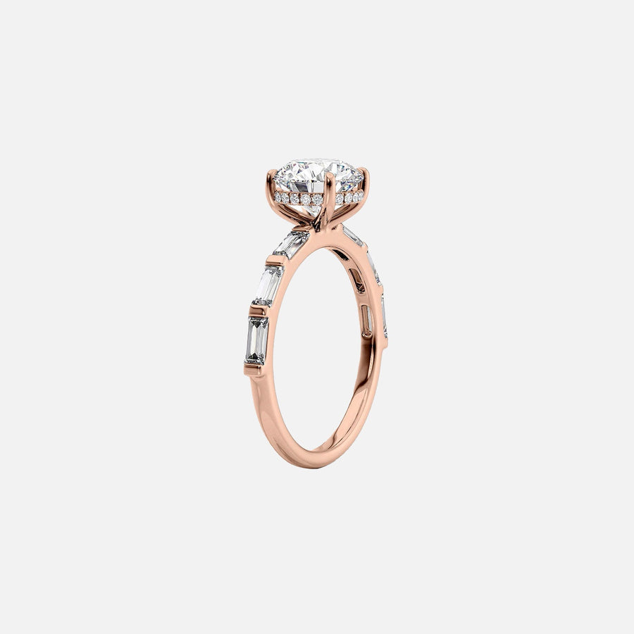  The Hailey Cushion Lab Diamond Ring 18k Rose Gold 002