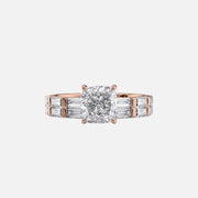  The Hailey Cushion Lab Diamond Ring 18k Rose Gold 003