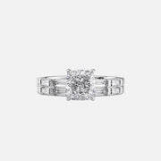  The Hailey Cushion Lab Diamond Ring 18k White Gold 003