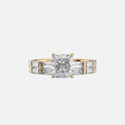  The Hailey Cushion Lab Diamond Ring 18k Yellow Gold 003