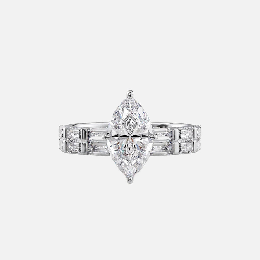  The Hailey Marquise Lab Diamond Ring 14k White Gold 003