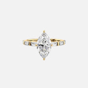 The Hailey Marquise Lab Diamond Ring 14k Yellow Gold 001