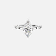  The Hailey Marquise Moissanite Ring 14k White Gold 001