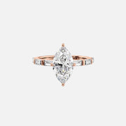  The Hailey Marquise Moissanite Ring 18k Rose Gold 001