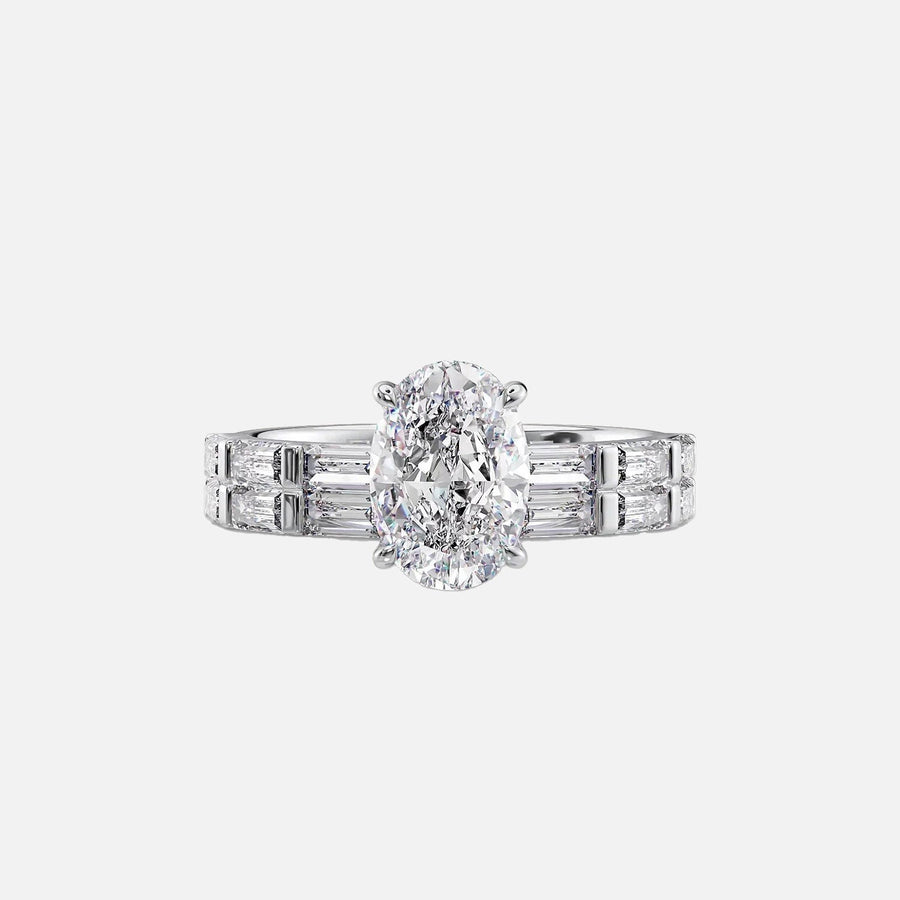  The Hailey Oval Lab Diamond Ring 14k White Gold 003