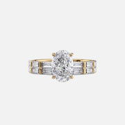  The Hailey Oval Moissanite Ring 18k Yellow Gold 003