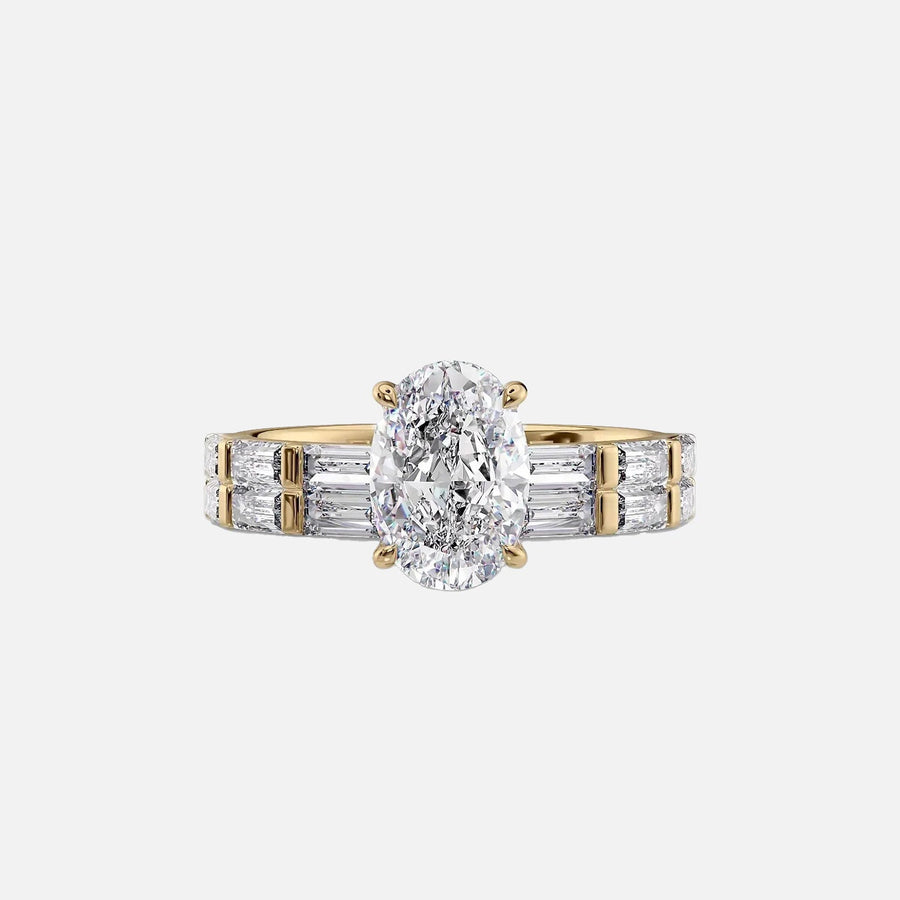  The Hailey Oval Moissanite Ring 18k Yellow Gold 003