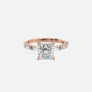  The Hailey Princess Lab Diamond Ring 14k Rose Gold 001