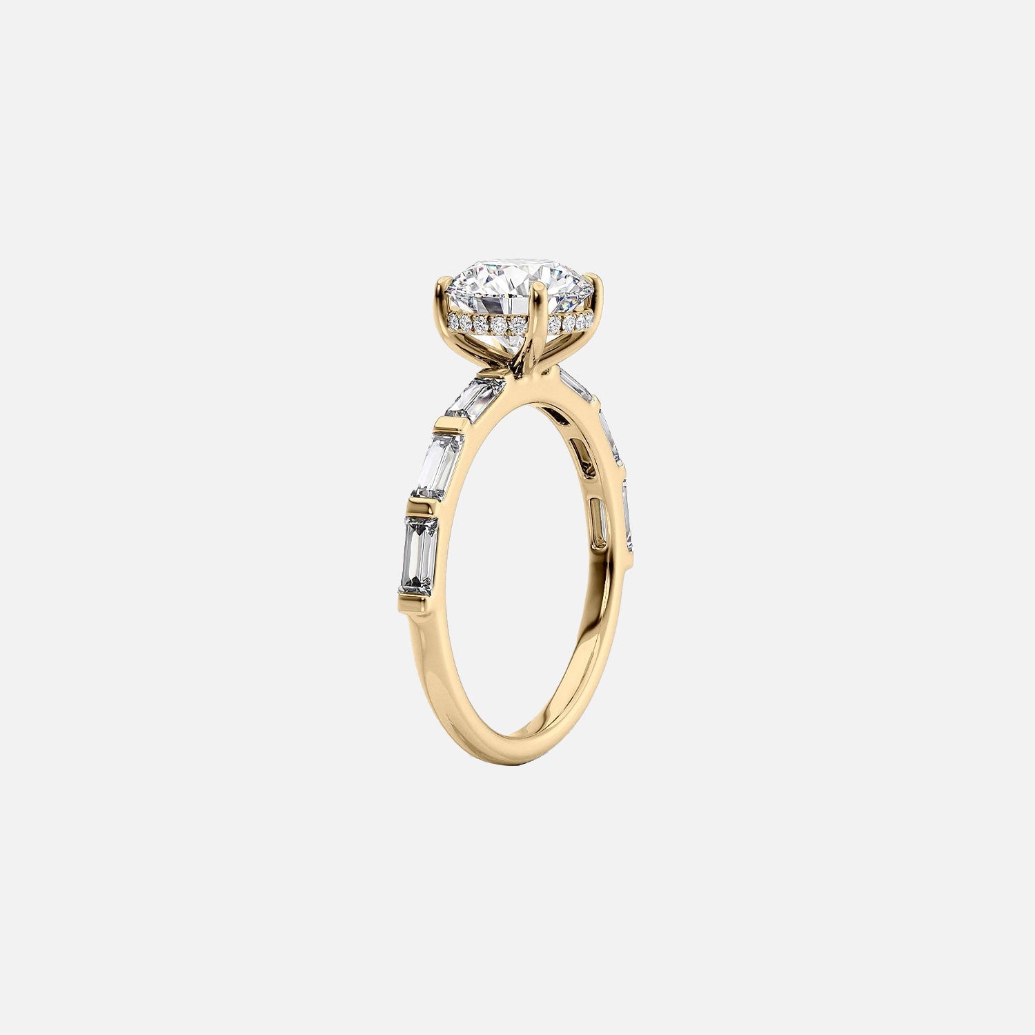  The Hailey Princess Lab Diamond Ring 14k Yellow Gold 002