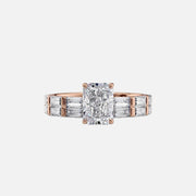  The Hailey Radiant Lab Diamond Ring 14k Rose Gold 003