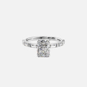  The Hailey Radiant Lab Diamond Ring 18k White Gold 001