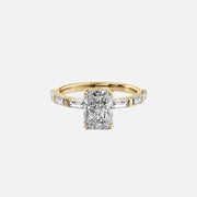  The Hailey Radiant Lab Diamond Ring 18k Yellow Gold 001