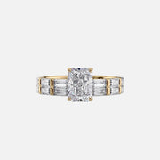  The Hailey Radiant Lab Diamond Ring 18k Yellow Gold 003