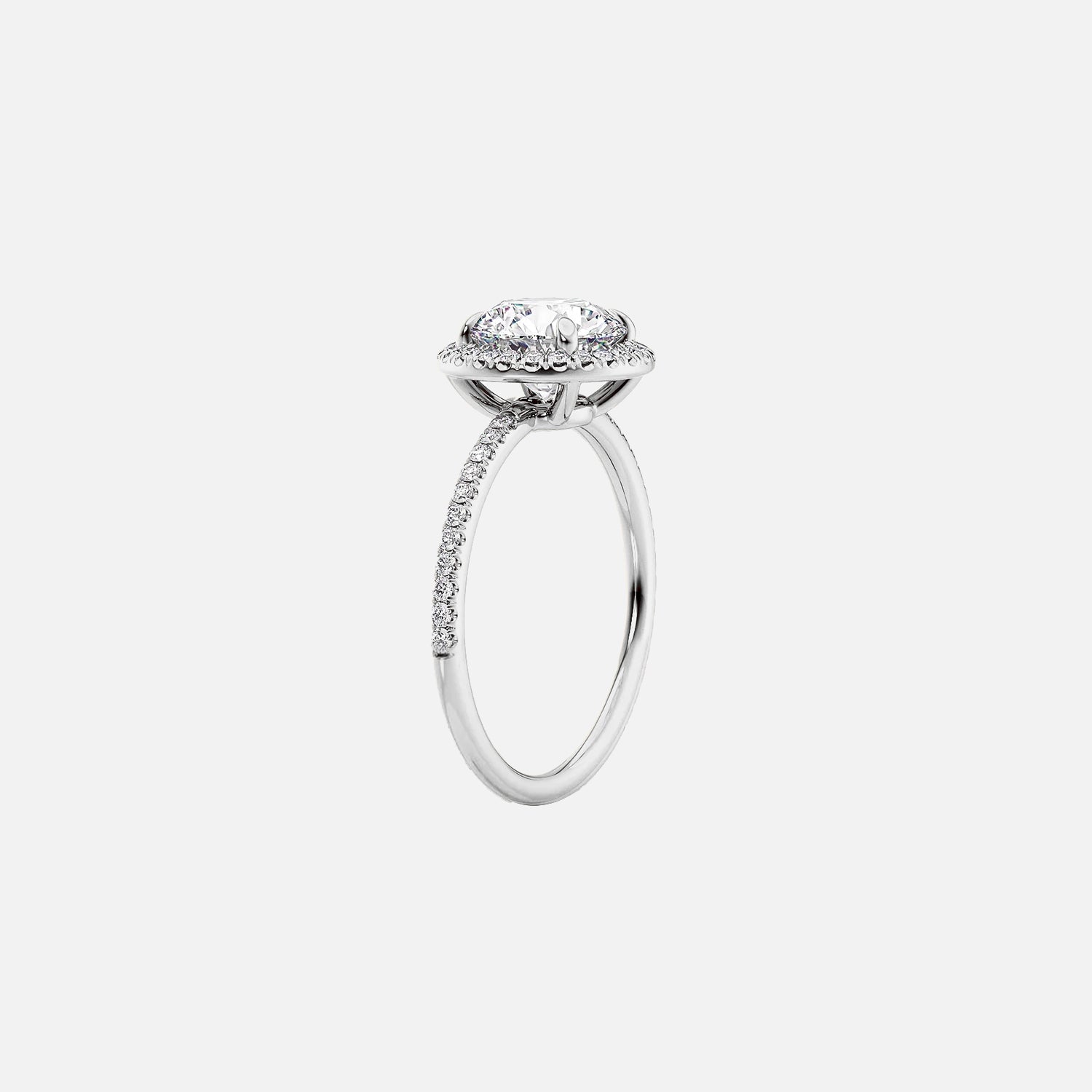 The Halo Michelle Oval Pave Moissanite Ring - KNT - Engagement Rings, Wedding Bands & Fine Jewelry