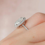 The Halo Michelle Oval Pave Moissanite Ring - KNT - Engagement Rings, Wedding Bands & Fine Jewelry