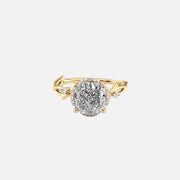  The Halo Twig Cushion Moissanite Ring 18k Yellow Gold 001