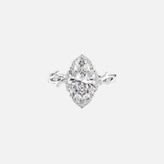  The Halo Twig Marquise Lab Diamond Ring 14k White Gold 001