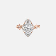  The Halo Twig Marquise Lab Diamond Ring 18k Rose Gold 001