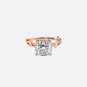  The Halo Twig Princess Moissanite Ring 14k Rose Gold 001