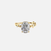 The Halo Twig Radiant Lab Diamond Ring 14k Yellow Gold 001