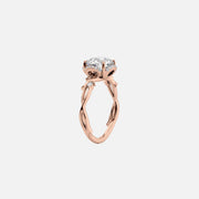  The Halo Twig Radiant Lab Diamond Ring 18k Rose Gold 002