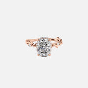  The Halo Twig Radiant Moissanite Ring 18k Rose Gold 001