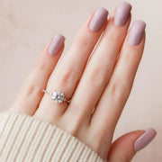  The Hidden Halo Penelope Cushion Moissanite Ring 14k Rose Gold 003