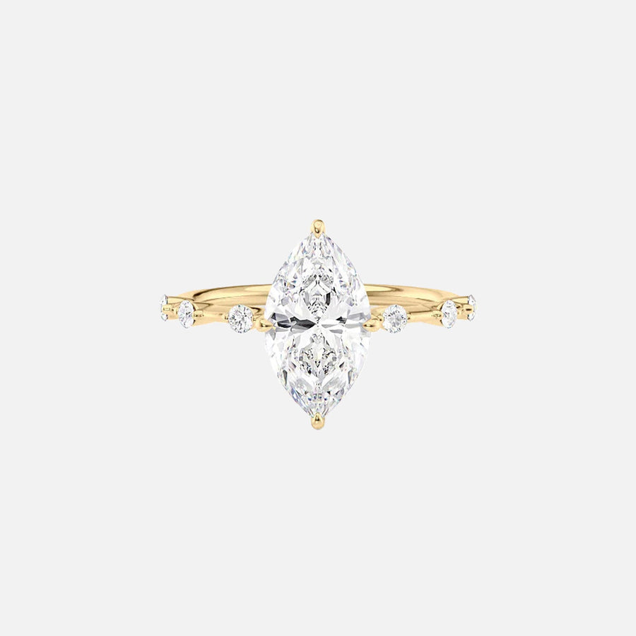  The Hidden Halo Penelope Marquise Moissanite Ring 18k Yellow Gold 001