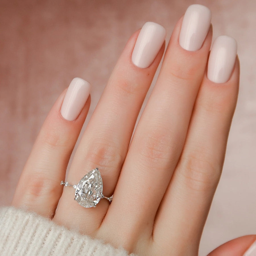  The Hidden Halo Penelope Pear Moissanite Ring 14k White Gold 003