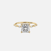 The Hidden Halo Penelope Princess Lab Diamond Ring 14k Yellow Gold 001