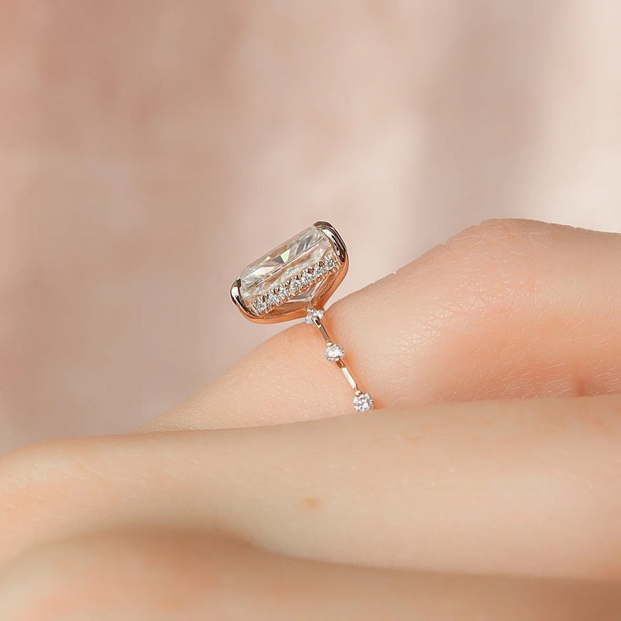  The Hidden Halo Penelope Radiant Lab Diamond Ring 18k Rose Gold 004 Final
