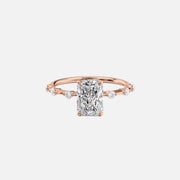  The Hidden Halo Penelope Radiant Moissanite Ring 14k Rose Gold 001