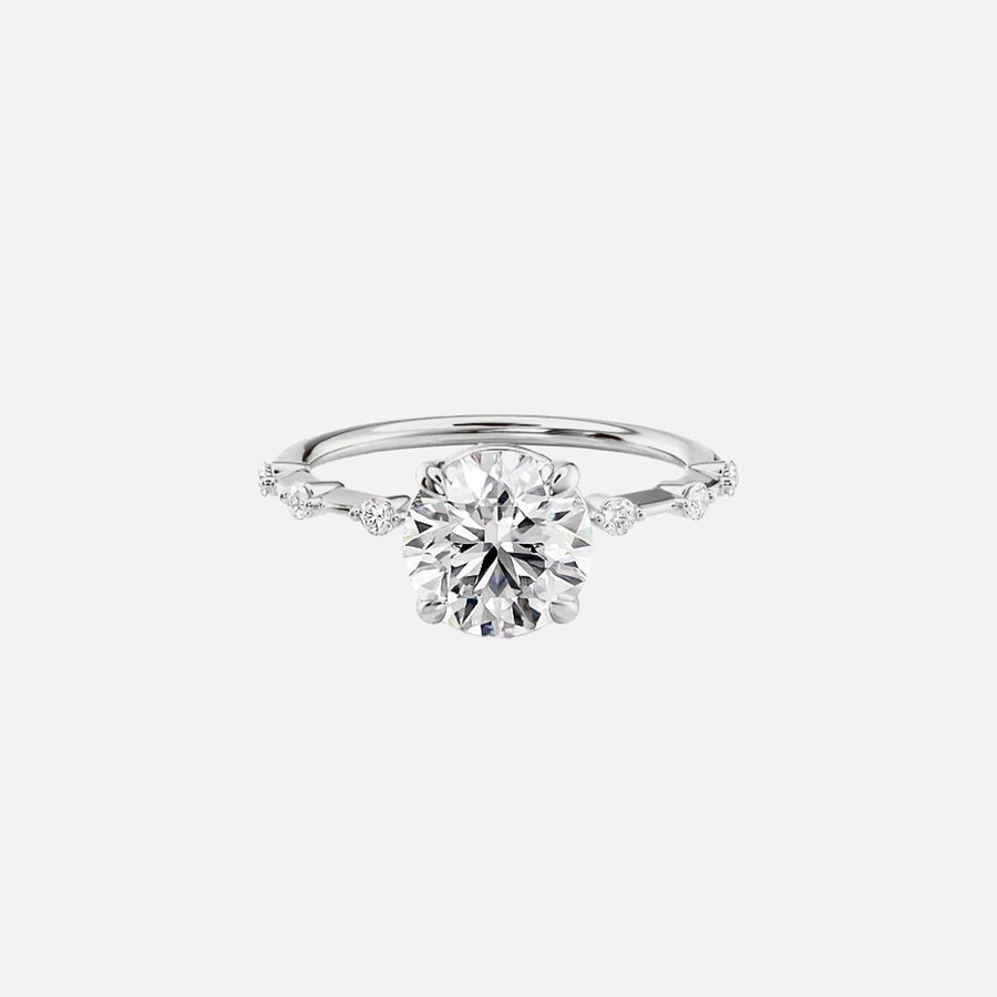  The Hidden Halo Penelope Round Lab Diamond Ring 14k White Gold 001
