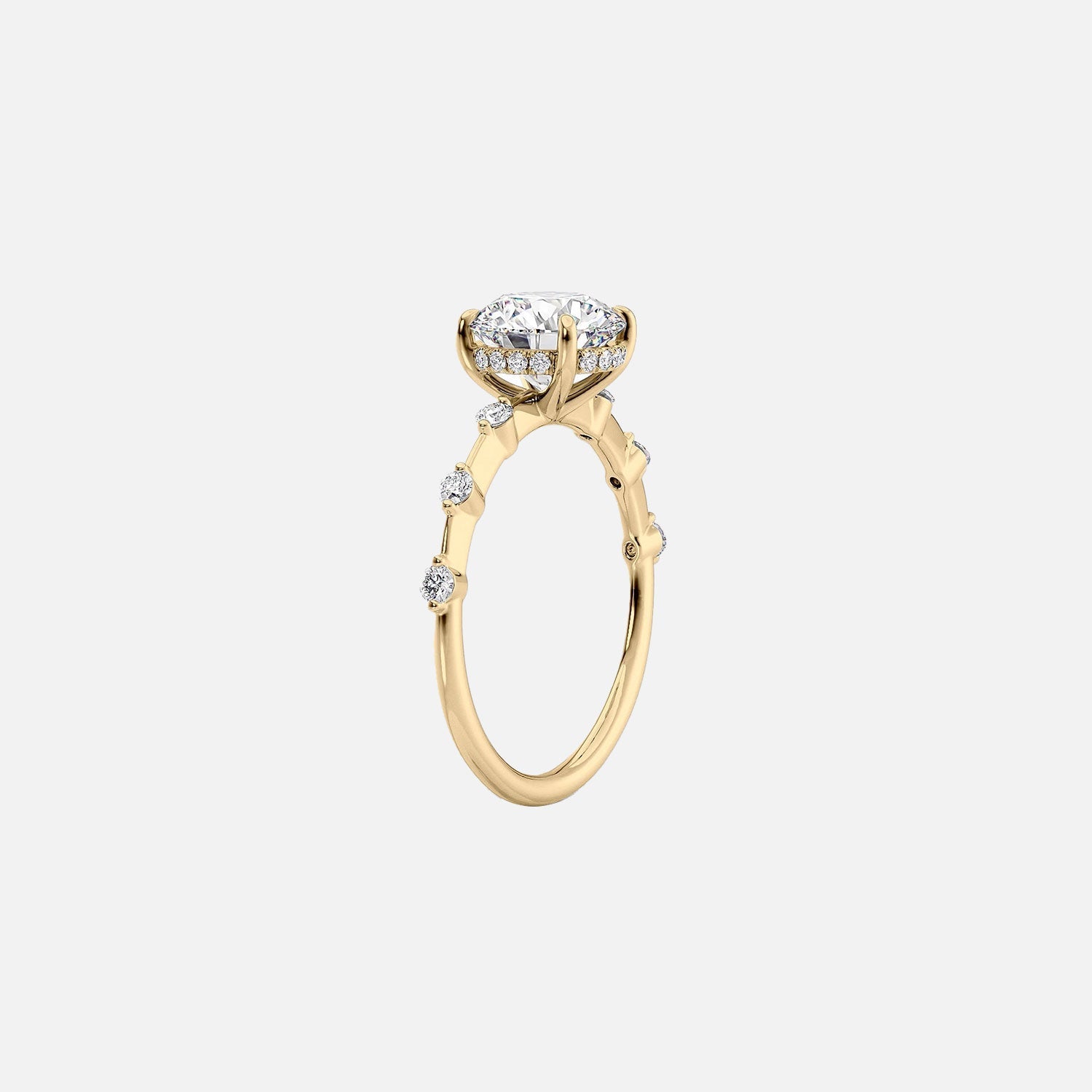  The Hidden Halo Penelope Round Lab Diamond Ring 14k Yellow Gold 002