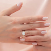  The Jade Cushion Lab Diamond Ring 14k Yellow Gold 003